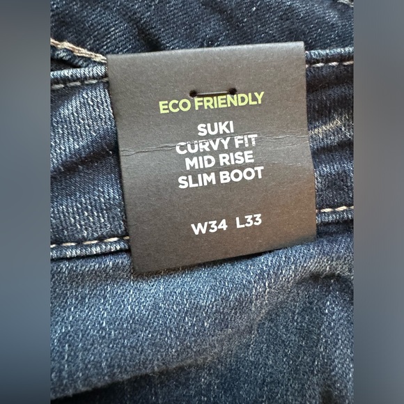 Silver Jeans Suki Curvy Fit Mid-rise Slim Boot Jean - Size W 34 L 33 NWT - Picture 7 of 12